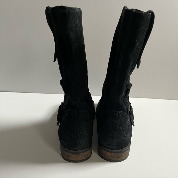 Indigo by Clarks Annie Laurie Black Suede Boots (Style #32856) - Picture 4 of 10